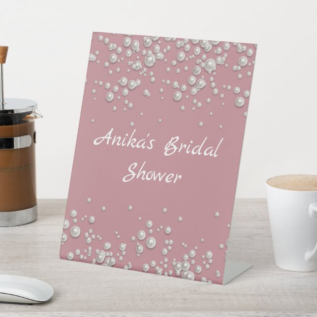 MODERN PEARLS BRIDAL SHOWER SIGN (In SItu)