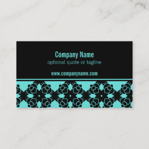Modern Perfection Business Card, Turquoise Card