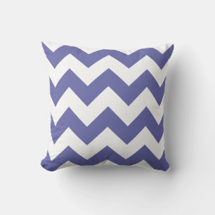 Modern Periwinkle Chevron Pattern Throw Pillow