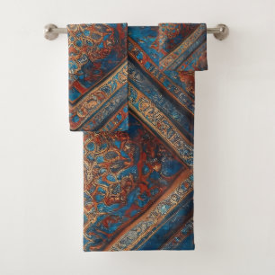 Modern Persian Beautiful Old Pattern Collection Bath Towel Set