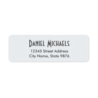 Modern Personal Address Label - Clear Snow White