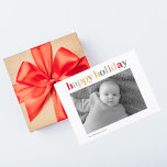 Modern Personal Photo | Colorful Happy Holiday Postcard<br><div class="desc">Modern Personal Photo | Colorful Happy Holiday</div>
