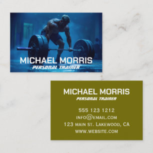 Modern Personal Trainer Fitness Gym Coach Business Card