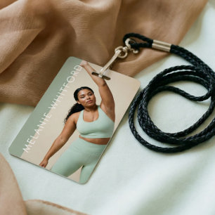 Modern Personal Trainer Fitness Influencer Photo ID Badge