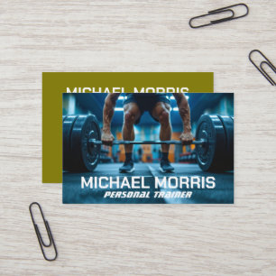 Modern Personal Trainer Gym Coach Business Card