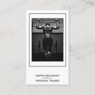 Modern Personal Trainer Photo Business Card