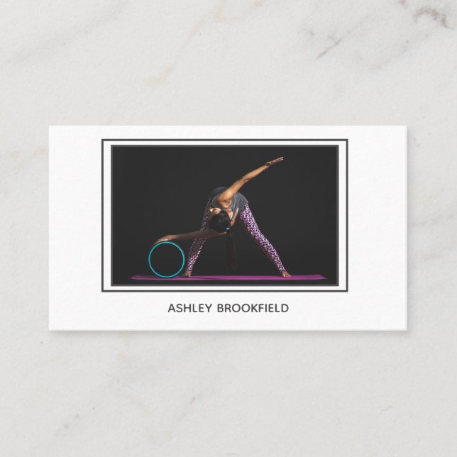 Modern Personal Trainer Photo Business Card (Front)