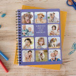Modern Personalised 11 Photo Collage Periwinkle Planner<br><div class="desc">Custom photo collage calendar planner. Our fun photo planner has 11 photos to personalise and name. Design is on front and back. Customise with family photos, favourite kids pictures, pet photos, and all your dog photos! COPYRIGHT © 2020 Judy Burrows, Black Dog Art - All Rights Reserved. Modern Personalised 11...</div>
