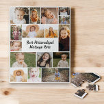 Modern Personalised 16 Photo Collage Custom Colour<br><div class="desc">Create a special keepsake with this Modern Personalised Photo Collage Custom Colour Jigsaw Puzzle! Featuring your favourite photos in a stylish collage layout, this customisable puzzle allows you to upload multiple images and select the background colour that suits your taste. It's a fun and unique way to relive your memories,...</div>