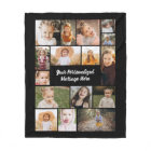 Modern Personalised 16 Photo Collage Custom Colour