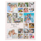 Modern Personalised 19 Photo Collage Pink Grey