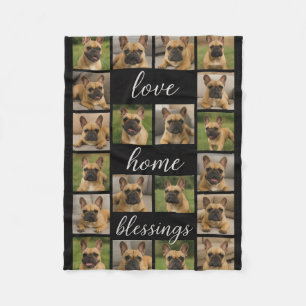 Modern Personalised 20 Photo Collage Custom Blanke Fleece Blanket