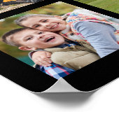 Modern Personalised 21 Photo Collage Custom Colour Poster (Corner)