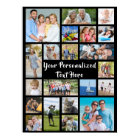 Modern Personalised 21 Photo Collage Custom Colour