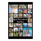 Modern Personalised 21 Photo Collage Custom Colour