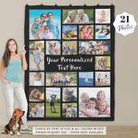 Modern Personalised 21 Photo Collage Your Colour