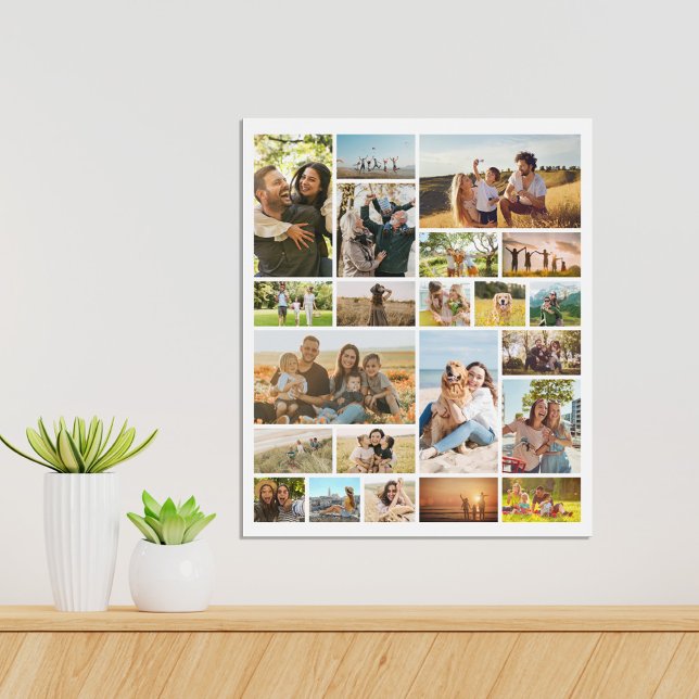 Modern Personalised 22 Photo Collage Poster (Creator Uploaded)