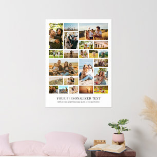 Modern Personalised 22 Photo Collage Poster
