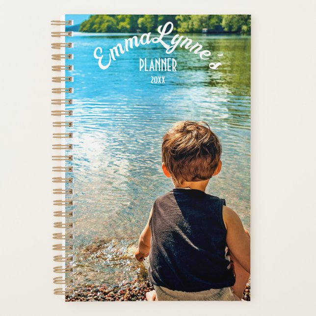 Modern Personalised 2 Photos Weekly Monthly Planner (Front)