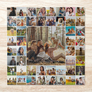 Modern Personalised 49 Photo Collage Jigsaw Puzzle