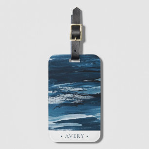 Modern Personalised Abstract Paint Luggage Tag