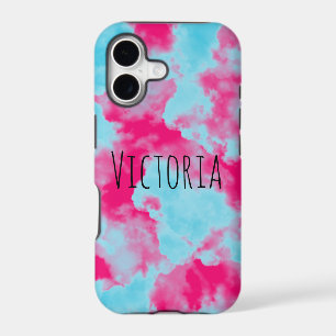 Modern Personalised Abstract Sky Pink and Blue
