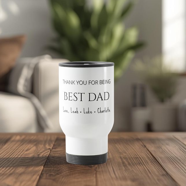 Modern Personalised Best Dad Travel Mug (Creator Uploaded)