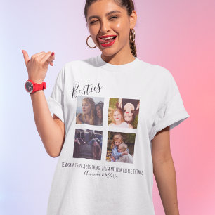 Modern   Personalised   Besties   4 Photo T-Shirt