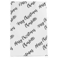 Modern Personalised Black and White Christmas