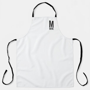 Modern Personalised Bold Monogram and Name Apron