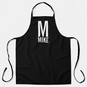 Modern Personalised Bold Monogram and Name Apron