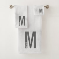 Modern Personalised Bold Monogram and Name
