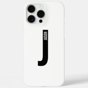 Modern Personalised Bold Monogram and Name iPhone 16 Pro Max Case