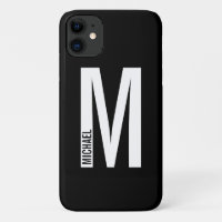 Modern Personalised Bold Monogram and Name