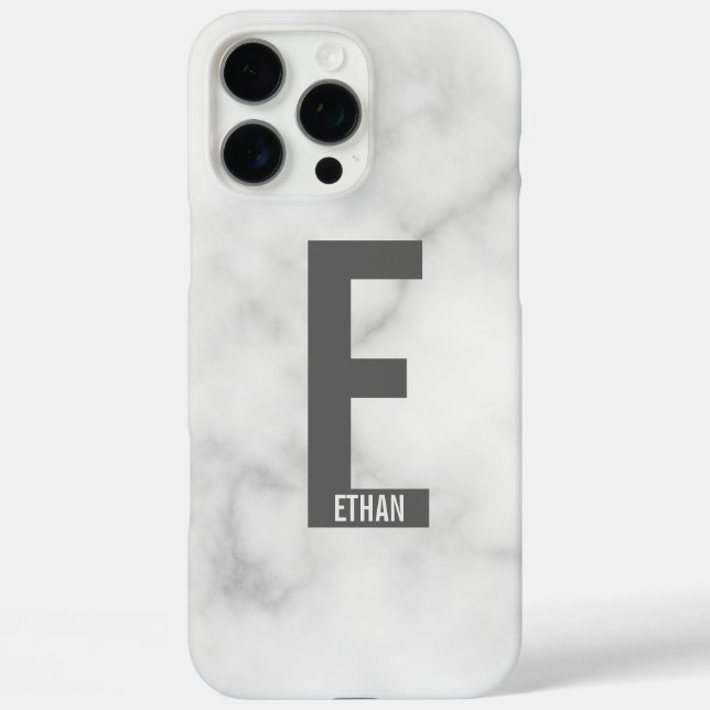 Modern Personalised Bold Monogram and Name Case-Mate iPhone Case (Back)
