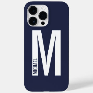 Modern Personalised Bold Monogram and Name Case-Mate iPhone 14 Pro Max Case