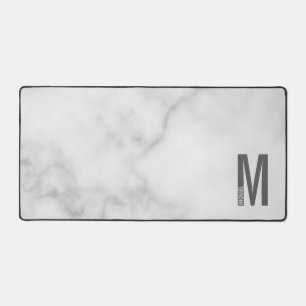 Modern Personalised Bold Monogram and Name Desk Mat