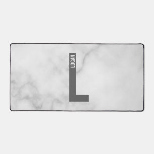 Modern Personalised Bold Monogram and Name Desk Mat