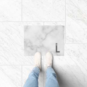 Modern Personalised Bold Monogram and Name Doormat