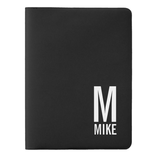Modern Personalised Bold Monogram and Name Extra Large Moleskine Notebook (Front)