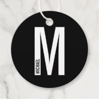 Modern Personalised Bold Monogram and Name
