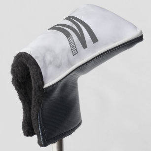 Modern Personalised Bold Monogram and Name Golf Head Cover