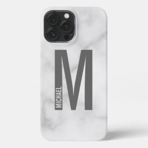 Modern Personalised Bold Monogram and Name iPhone 13 Pro Max Case