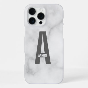 Modern Personalised Bold Monogram and Name iPhone 16 Pro Max Case