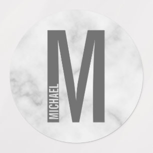 Modern Personalised Bold Monogram and Name Labels