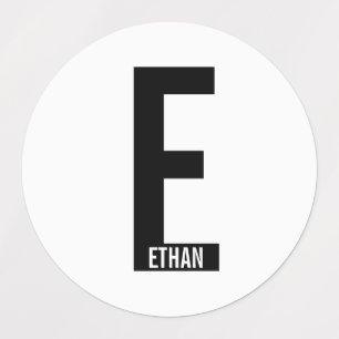 Modern Personalised Bold Monogram and Name Labels