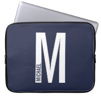 Modern Personalised Bold Monogram and Name