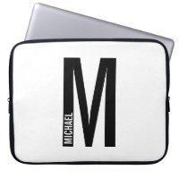 Modern Personalised Bold Monogram and Name