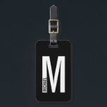 Modern Personalised Bold Monogram and Name Luggage Tag<br><div class="desc">Modern Monogram Design featuring personalised monogram letter "M" and name in modern bold sans serif font style.

Perfect gift for him,  father's day gift,  groomsman gift and more.</div>