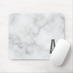 Modern Personalised Bold Monogram and Name Mouse Pad
